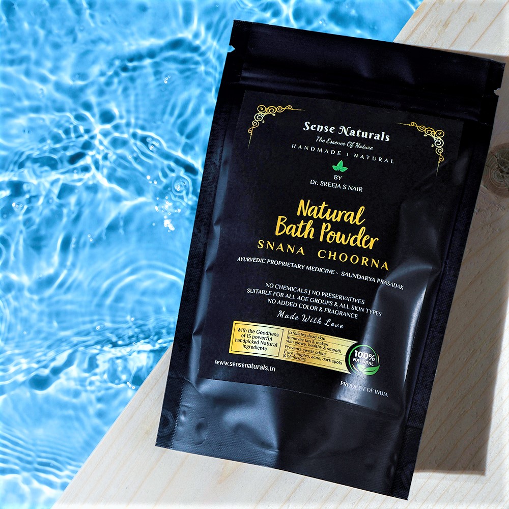 Sense Naturals Face and Body Scrub Natural Bath Powder Snana Choorna